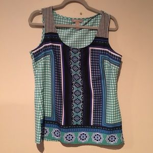 Sleeveless print tank